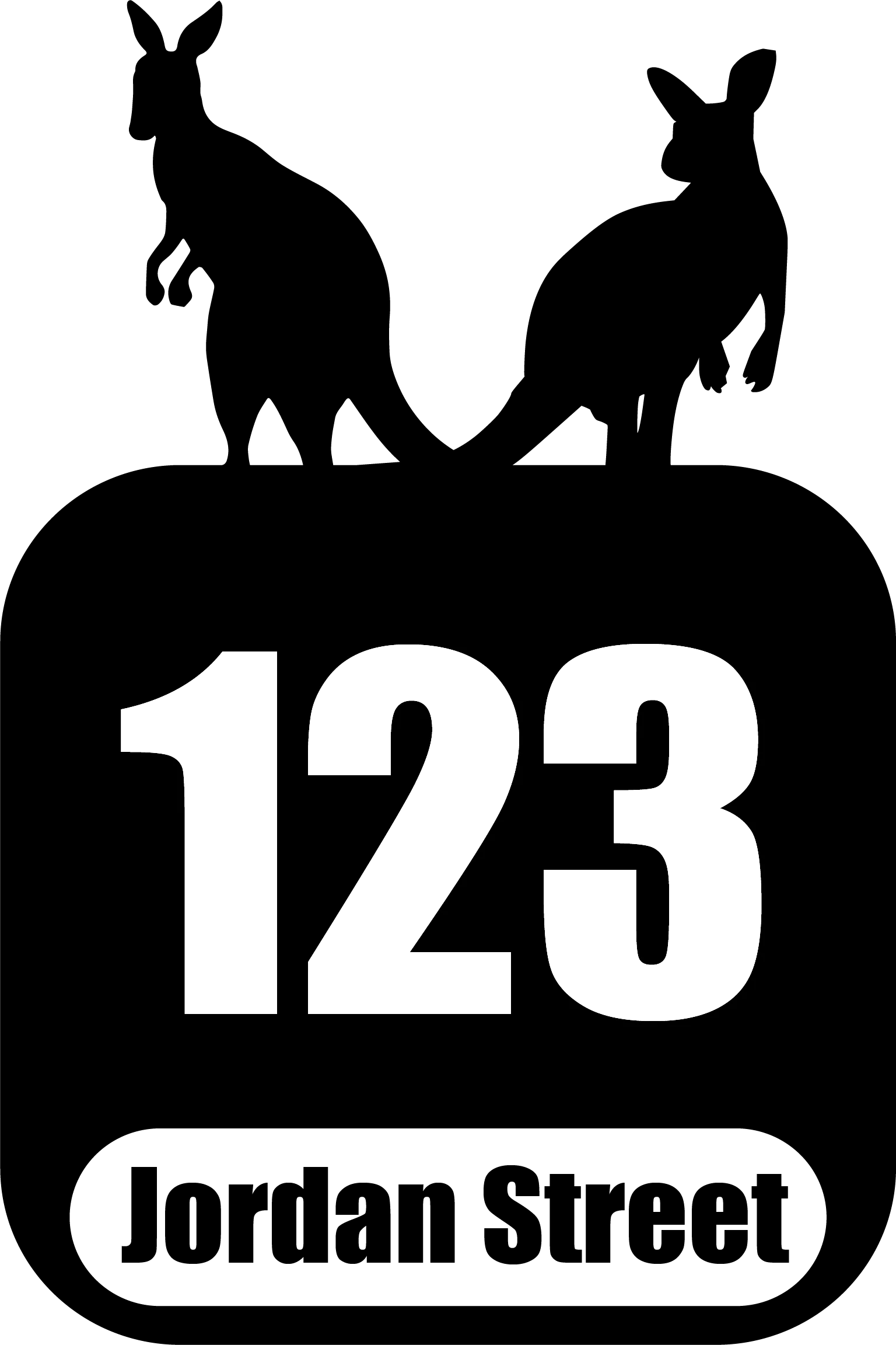 Custom Bin Sticker Street Name Number Wheelie Garbage Rubbish Vinyl Decal