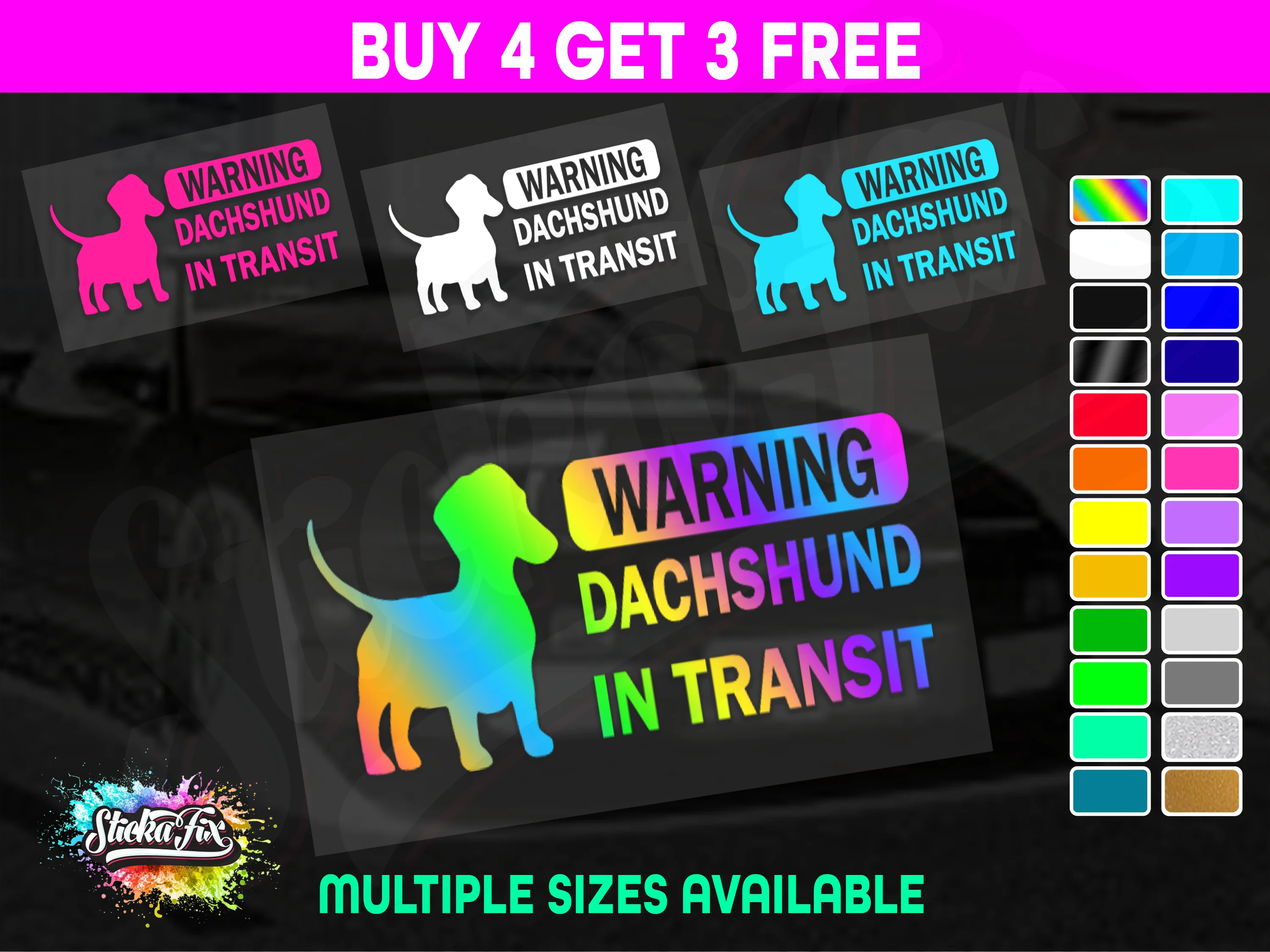 Warning Dachshund In Transit