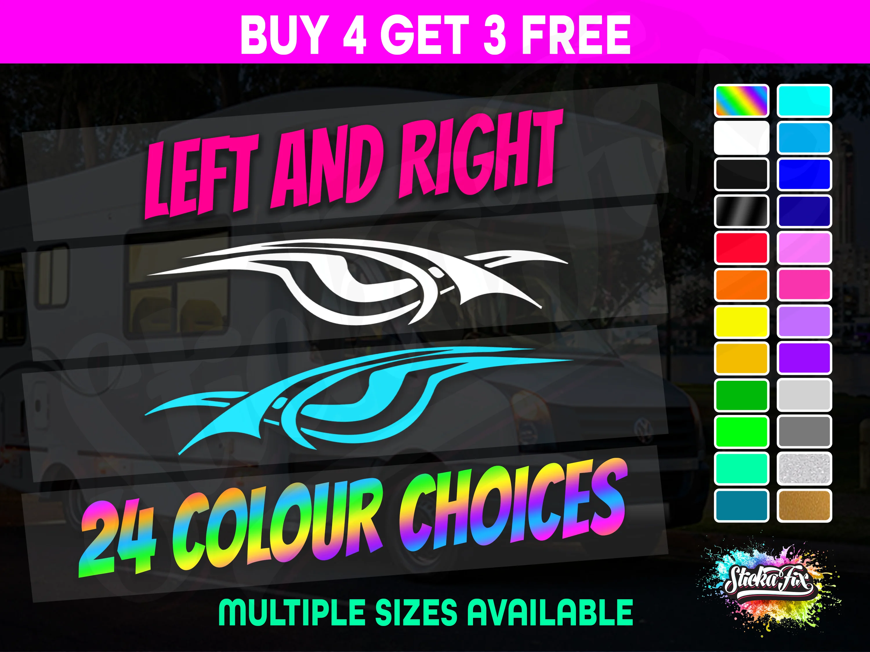 2x Caravan Stripes - Small