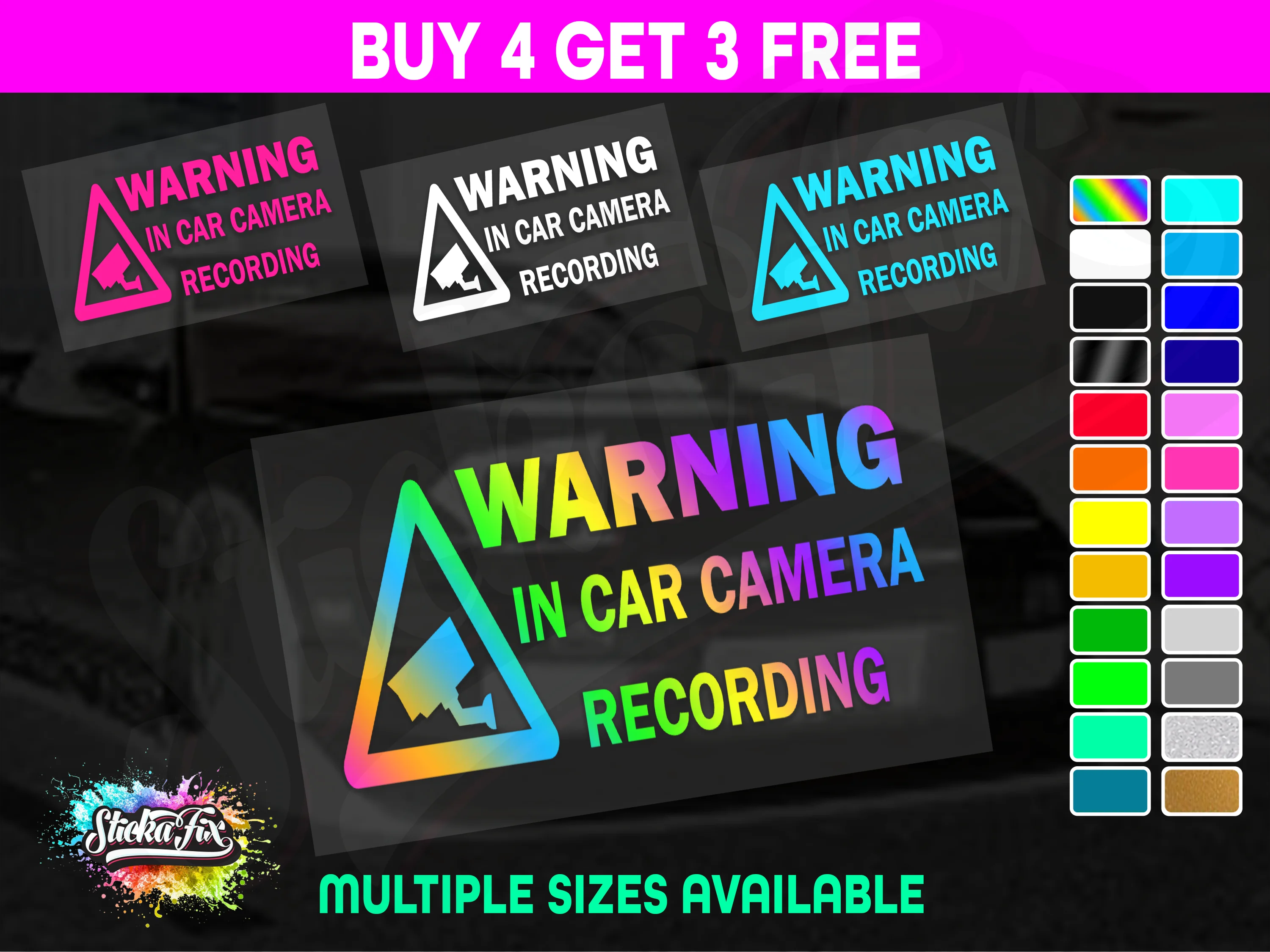 Warning In Car Camera Recording