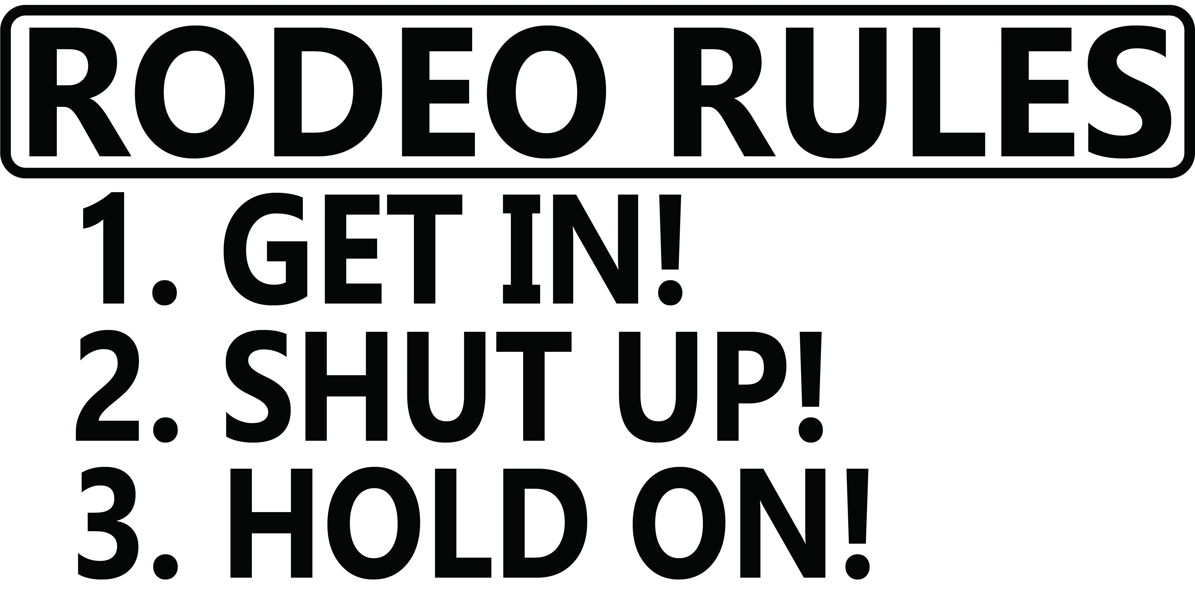 Rodeo Rules