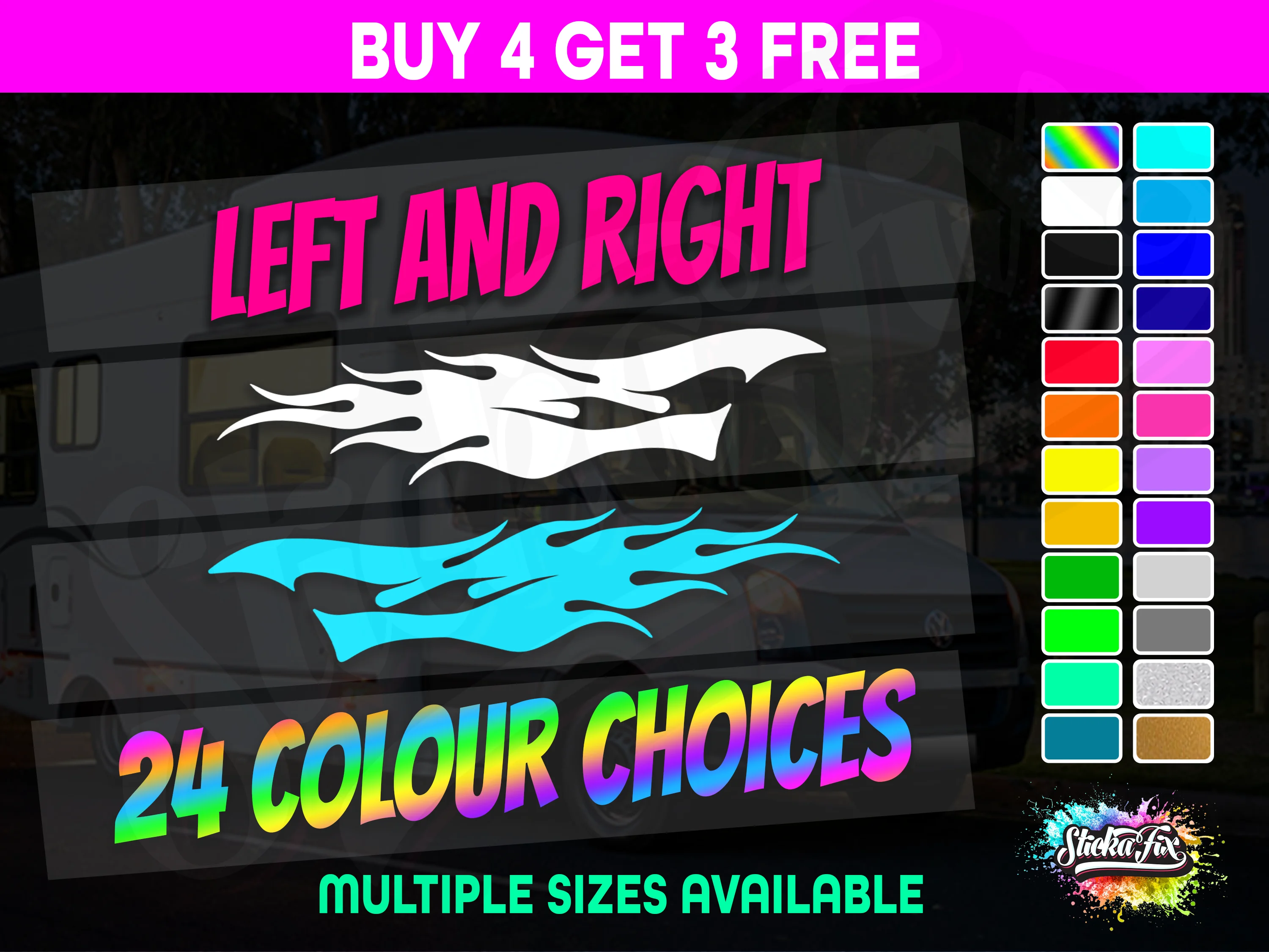 2x Caravan Stripes - Small