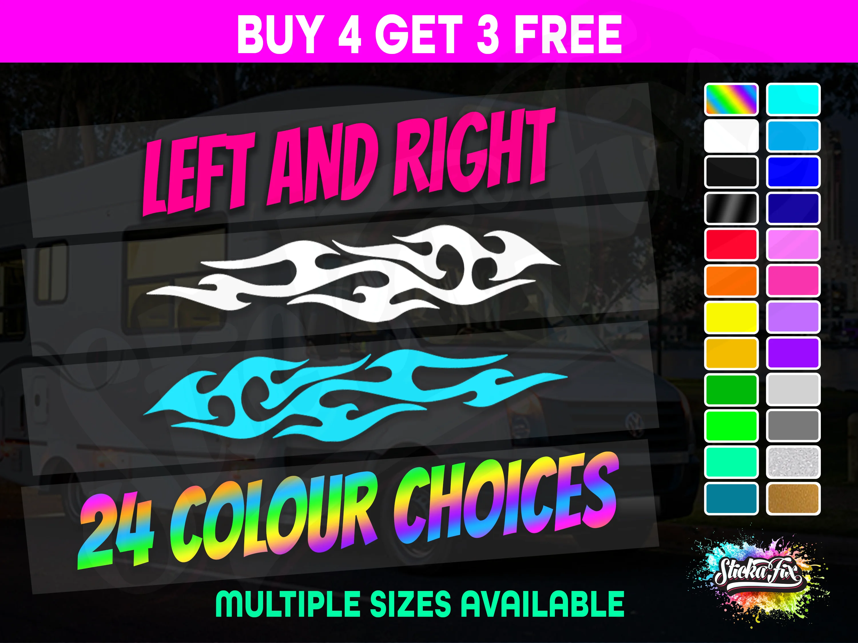 2x Caravan Stripes - Small