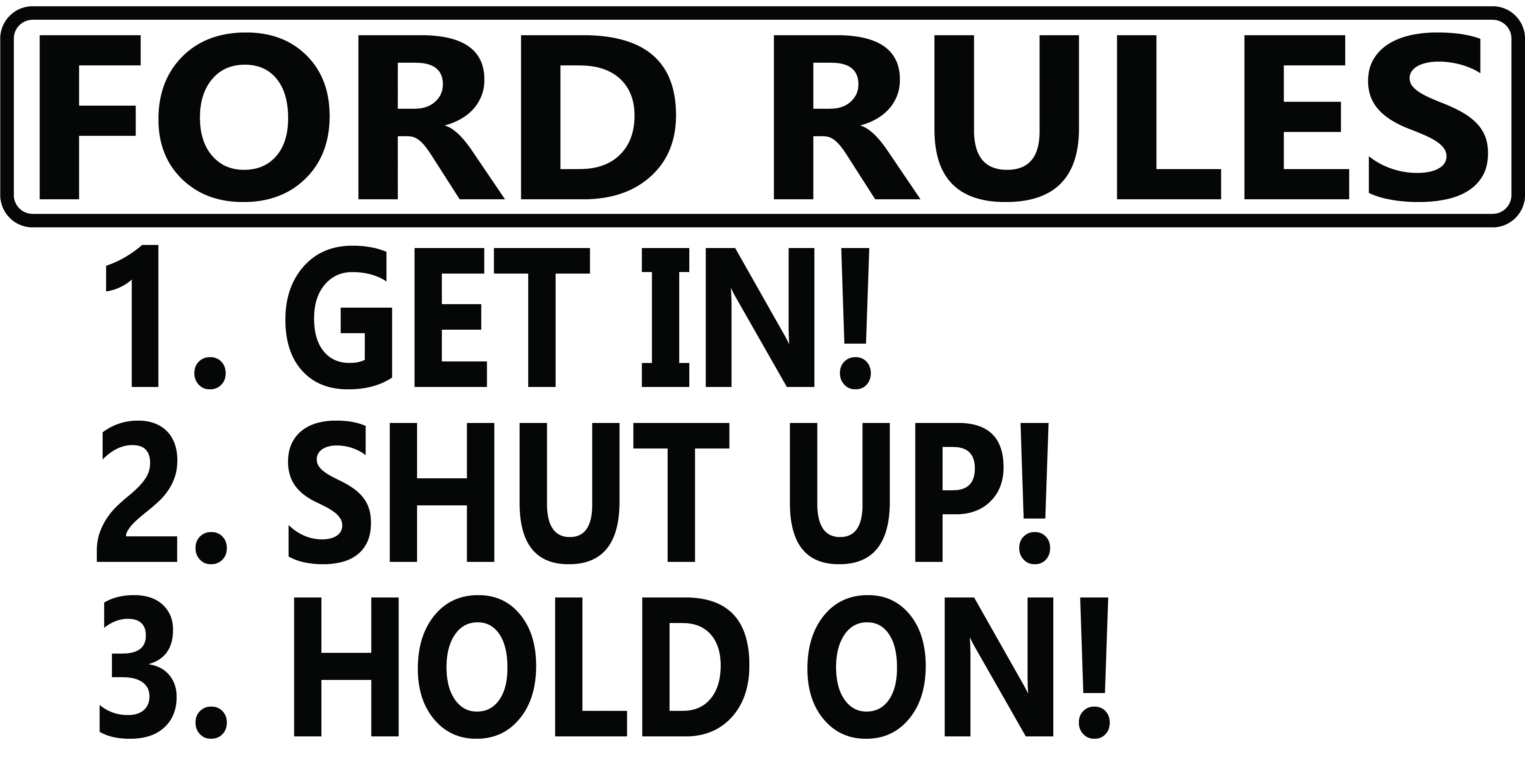Ford Rules
